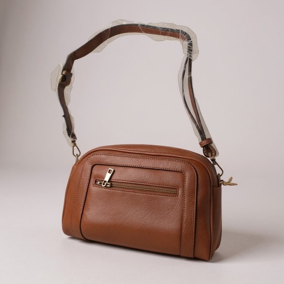 NWT Cassie Cream Apicot pink Leather Shoulder Bag - Picture 2 of 2